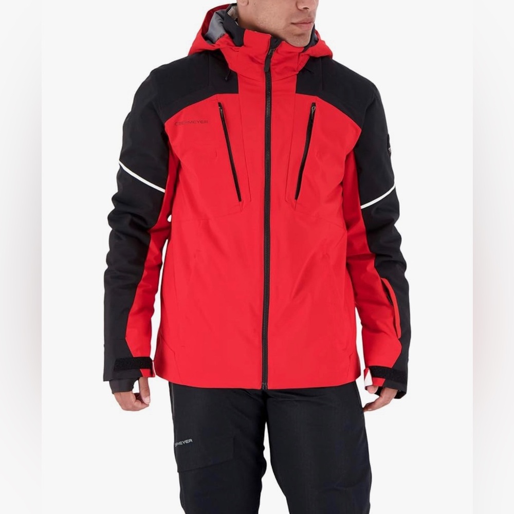 Obermeyer Foundation Snow Insulated Red/Black Skiing-Jacket Men’s Large NWOT